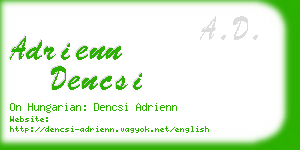 adrienn dencsi business card